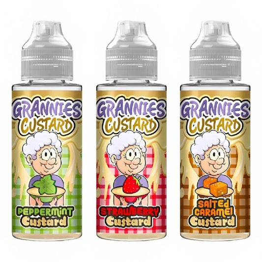 Grannies Custard 100ml E Liquid 0mg Shortfill