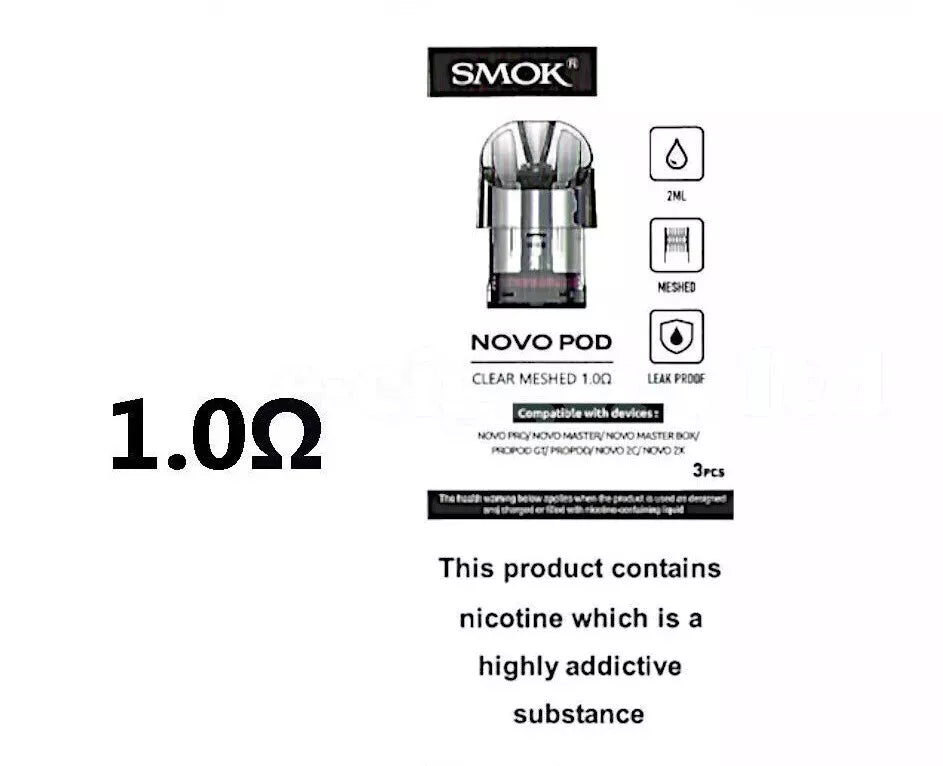 Smok Novo Replacement CLEAR Pod Cartridge (Pack of 3)