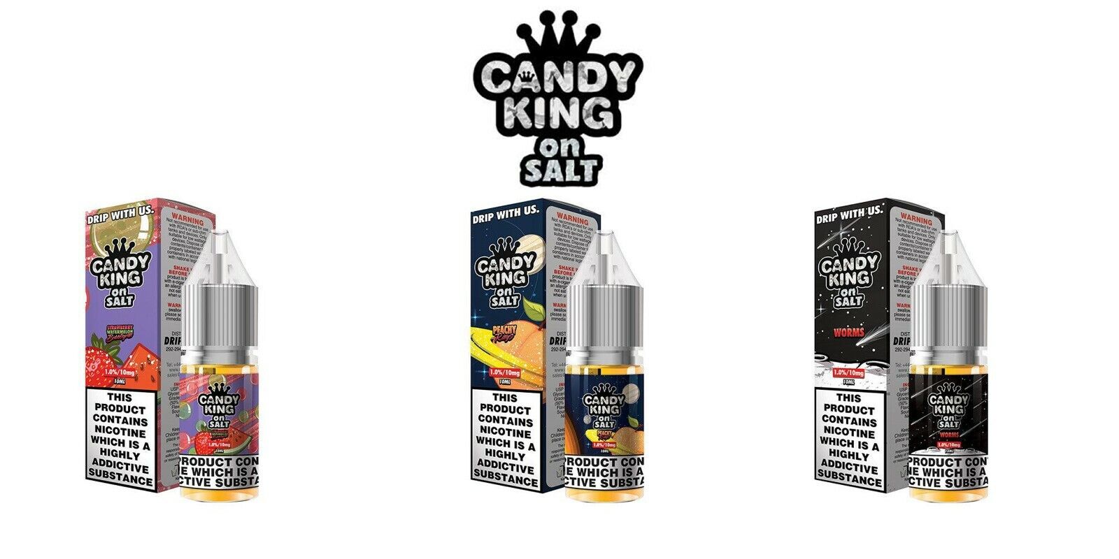 Candy Tropic Tobac King Drip More On Salt Full Range 10 x 10ml (Full B ...