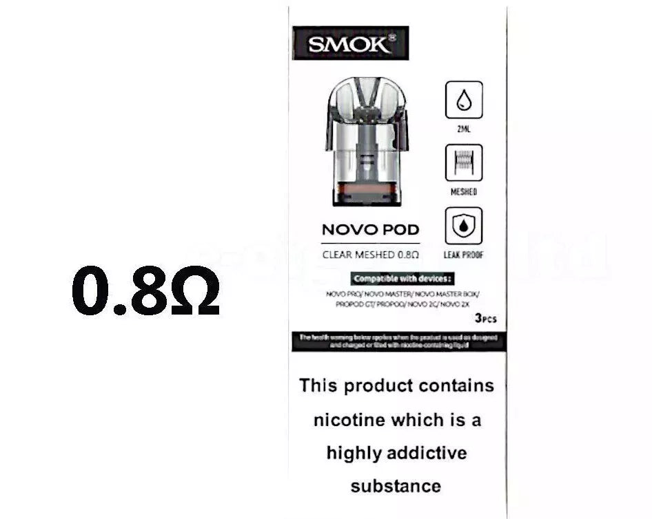 Smok Novo Replacement CLEAR Pod Cartridge (Pack of 3)