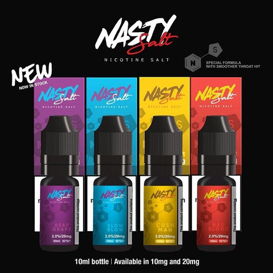 Nasty Nicotine Salts Nasty Nic Salt 20MG 10ml 50VG 50PG E Liquid NEW RANGE!