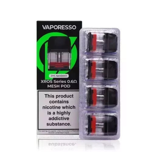 VAPORESSO XROS PODS V1 V2 Spare Pod Cartridges 0.4 0.6 0.8 1.0 1.2 Ohm Corex 2.0