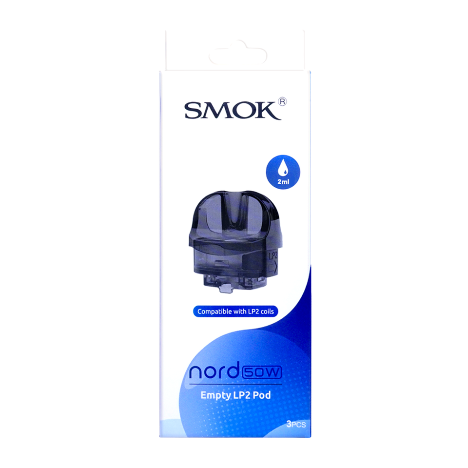 Smok Nord 50W Replacement Pods 2ml LP2 Empty Pods (Pack of 3)