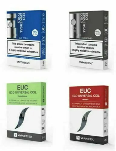 VAPORESSO ECO UNIVERSAL COILS EUC TRADITIONAL CERAMIC CCELL MESHED (PACK OF 5)